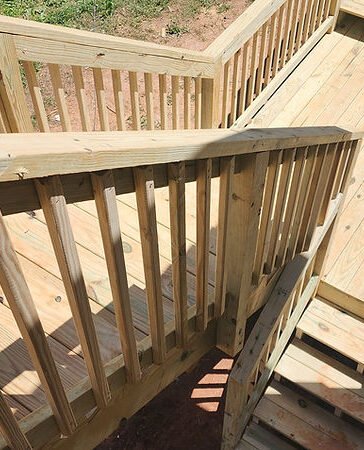 deck railing build and repair