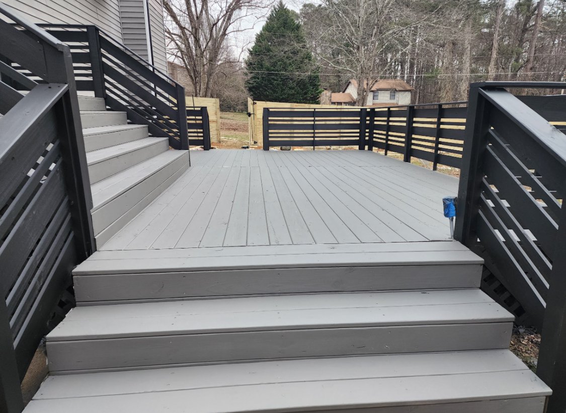 custom modern handrail style in Flowery Branch, Georgia